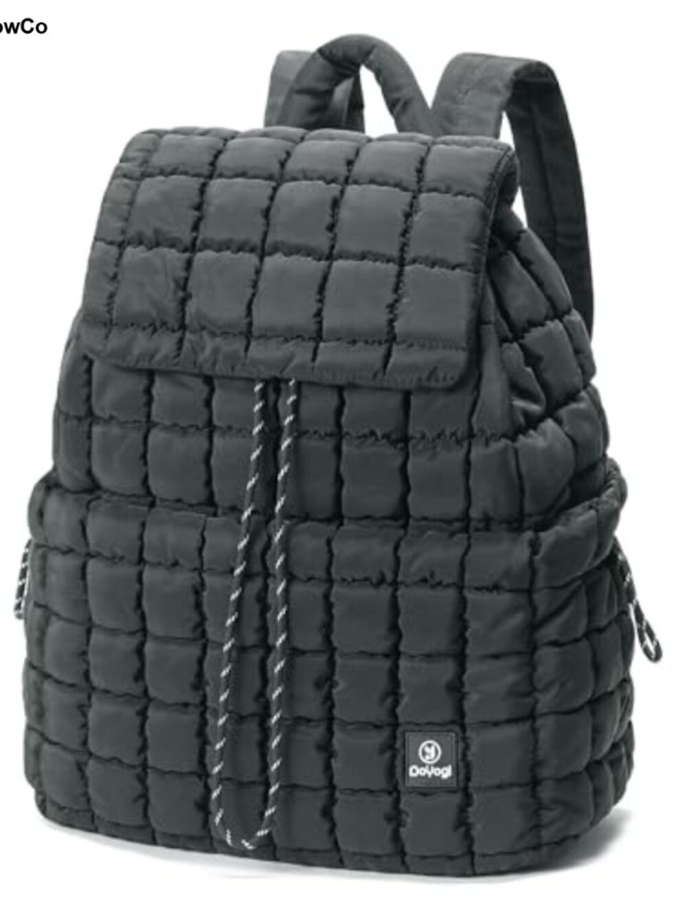 Quilted Backpack Lightweight Nylon Travel Gym Bag Drawstring Puffer Daypack